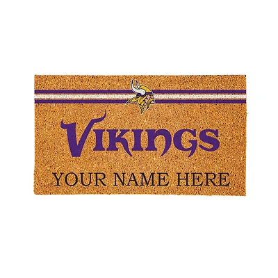 Minnesota Vikings 28" x 16" Personalized Team Logo Outdoor Coir Mat