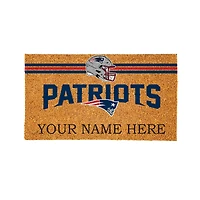 New England Patriots 28" x 16" Personalized Team Logo Outdoor Coir Mat