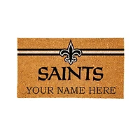 New Orleans Saints 28" x 16" Personalized Team Logo Outdoor Coir Mat