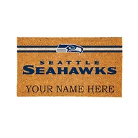 Seattle Seahawks 28" x 16" Personalized Team Logo Outdoor Coir Mat