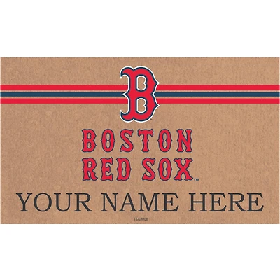 Boston Red Sox 28" x 16" Personalized Team Logo Outdoor Coir Mat
