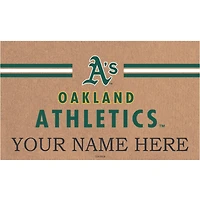 Athletics 28" x 16" Cooperstown Collection Personalized Team Logo Outdoor Coir Mat