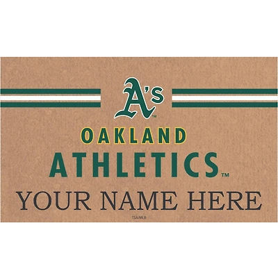 Athletics 28" x 16" Cooperstown Collection Personalized Team Logo Outdoor Coir Mat