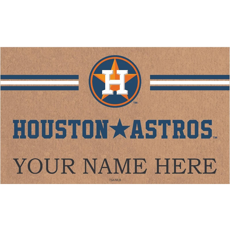 Houston Astros 28" x 16" Personalized Team Logo Outdoor Coir Mat