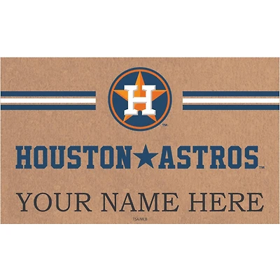 Houston Astros 28" x 16" Personalized Team Logo Outdoor Coir Mat