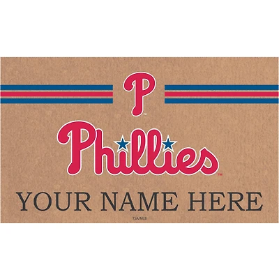 Philadelphia Phillies 28" x 16" Personalized Team Logo Outdoor Coir Mat