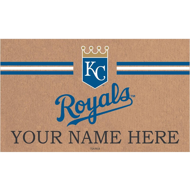 Kansas City Royals 28" x 16" Personalized Team Logo Outdoor Coir Mat