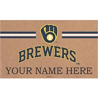 Milwaukee Brewers 28" x 16" Personalized Team Logo Outdoor Coir Mat