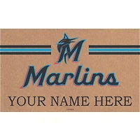Miami Marlins 28" x 16" Personalized Team Logo Outdoor Coir Mat