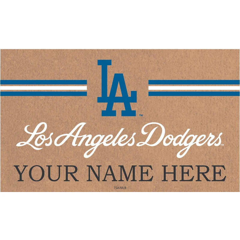 Los Angeles Dodgers 28" x 16" Personalized Team Logo Outdoor Coir Mat