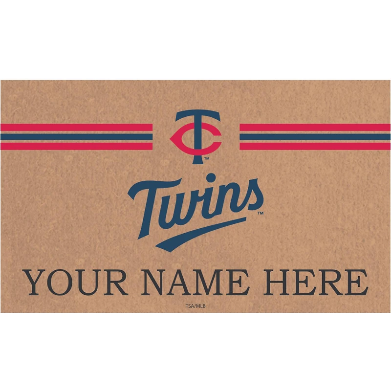 Minnesota Twins 28" x 16" Personalized Team Logo Outdoor Coir Mat