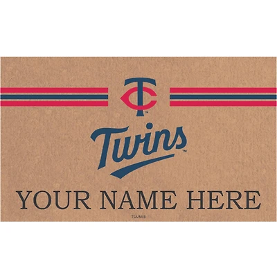 Minnesota Twins 28" x 16" Personalized Team Logo Outdoor Coir Mat
