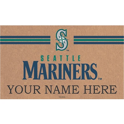 Seattle Mariners 28" x 16" Personalized Team Logo Outdoor Coir Mat