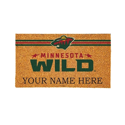 Minnesota Wild 28" x 16" Personalized Team Logo Outdoor Coir Mat