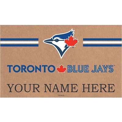 Toronto Blue Jays 28" x 16" Personalized Team Logo Outdoor Coir Mat