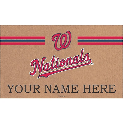 Washington Nationals 28" x 16" Personalized Team Logo Outdoor Coir Mat