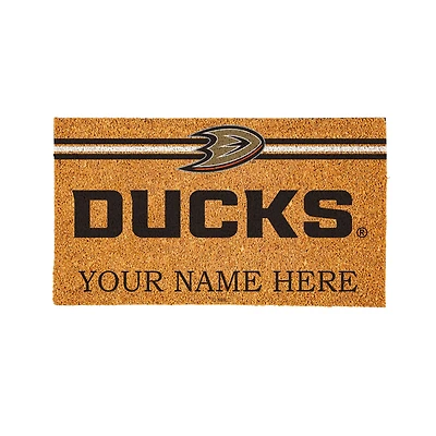 Anaheim Ducks 28" x 16" Personalized Team Logo Outdoor Coir Mat