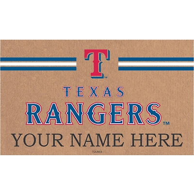 Texas Rangers 28" x 16" Personalized Team Logo Outdoor Coir Mat