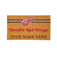 Detroit Red Wings 28" x 16" Personalized Team Logo Outdoor Coir Mat
