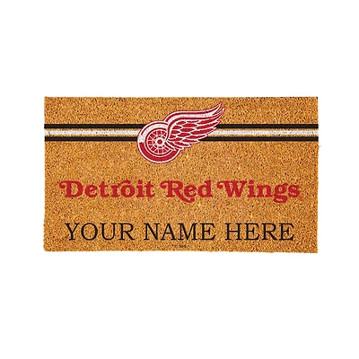 Detroit Red Wings 28" x 16" Personalized Team Logo Outdoor Coir Mat