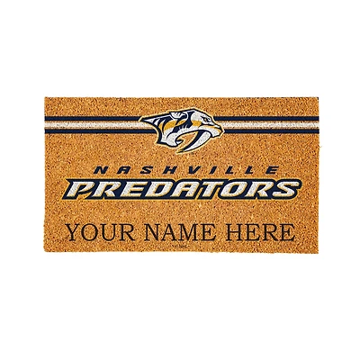 Nashville Predators 28" x 16" Personalized Team Logo Outdoor Coir Mat