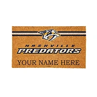 Nashville Predators 28" x 16" Personalized Team Logo Outdoor Coir Mat
