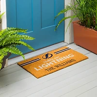 Tampa Bay Lightning 28" x 16" Personalized Team Logo Outdoor Coir Mat