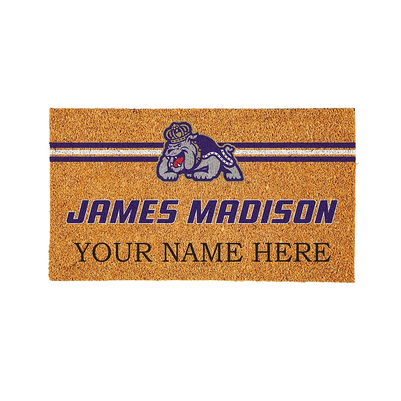 James Madison Dukes 28" x 16" Personalized Team Logo Outdoor Coir Mat