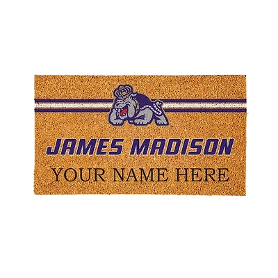 James Madison Dukes 28" x 16" Personalized Team Logo Outdoor Coir Mat