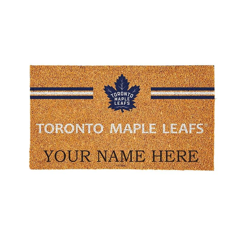 Toronto Maple Leafs 28" x 16" Personalized Team Logo Outdoor Coir Mat