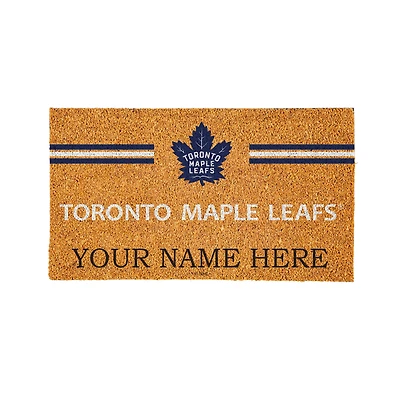 Toronto Maple Leafs 28" x 16" Personalized Team Logo Outdoor Coir Mat