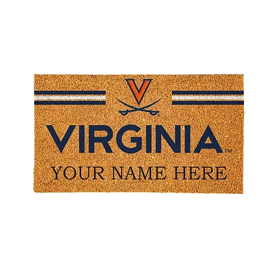 Virginia Cavaliers 28" x 16" Personalized Team Logo Outdoor Coir Mat