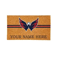 Washington Capitals 28" x 16" Personalized Team Logo Outdoor Coir Mat