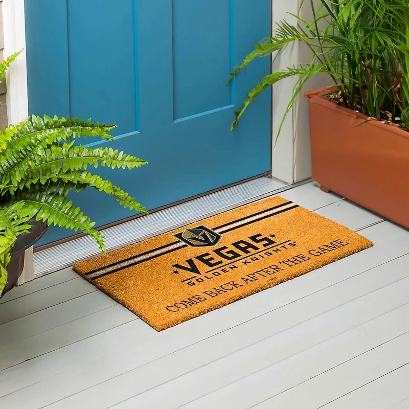 Vegas Golden Knights 28" x 16" Personalized Team Logo Outdoor Coir Mat