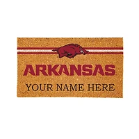 Arkansas Razorbacks 28" x 16" Personalized Team Logo Outdoor Coir Mat