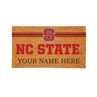 NC State Wolfpack 28" x 16" Personalized Team Logo Outdoor Coir Mat