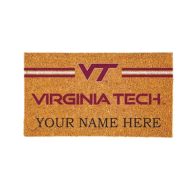 Virginia Tech Hokies 28" x 16" Personalized Team Logo Outdoor Coir Mat