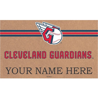 Cleveland Guardians 28" x 16" Personalized Team Logo Outdoor Coir Mat