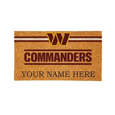 Washington Commanders 28" x 16" Personalized Team Logo Outdoor Coir Mat