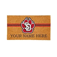 South Dakota Coyotes 28" x 16" Personalized Team Logo Outdoor Coir Mat