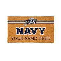 Navy Midshipmen 28" x 16" Personalized Team Logo Outdoor Coir Mat