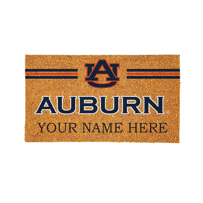 Auburn Tigers 28" x 16" Personalized Team Logo Outdoor Coir Mat