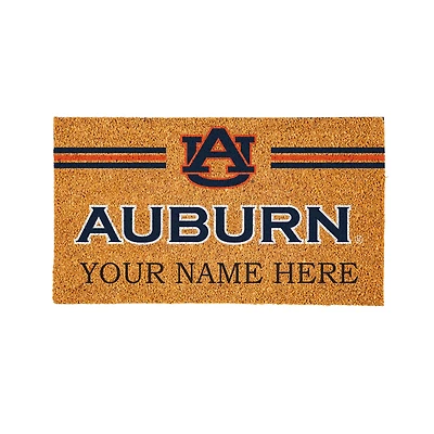 Auburn Tigers 28" x 16" Personalized Team Logo Outdoor Coir Mat
