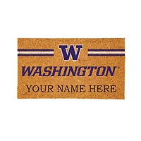 Washington Huskies 28" x 16" Personalized Team Logo Outdoor Coir Mat