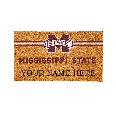 Mississippi State Bulldogs 28" x 16" Personalized Team Logo Outdoor Coir Mat