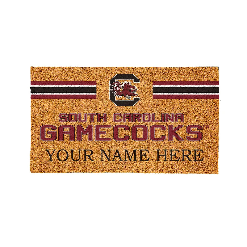South Carolina Gamecocks 28" x 16" Personalized Team Logo Outdoor Coir Mat