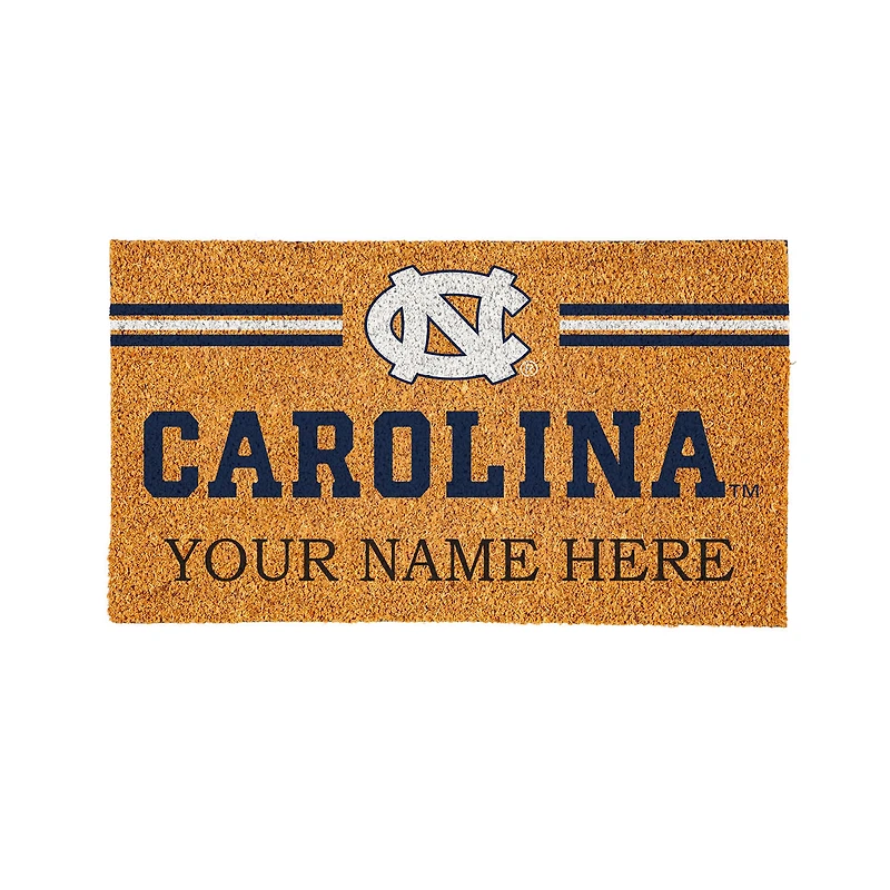 North Carolina Tar Heels 28" x 16" Personalized Team Logo Outdoor Coir Mat