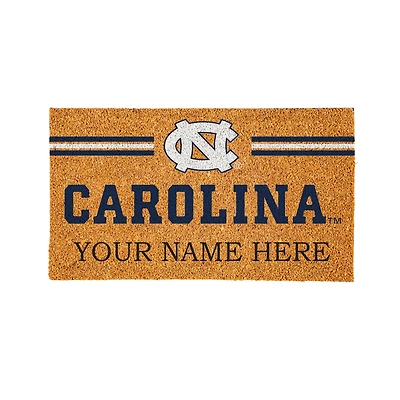 North Carolina Tar Heels 28" x 16" Personalized Team Logo Outdoor Coir Mat