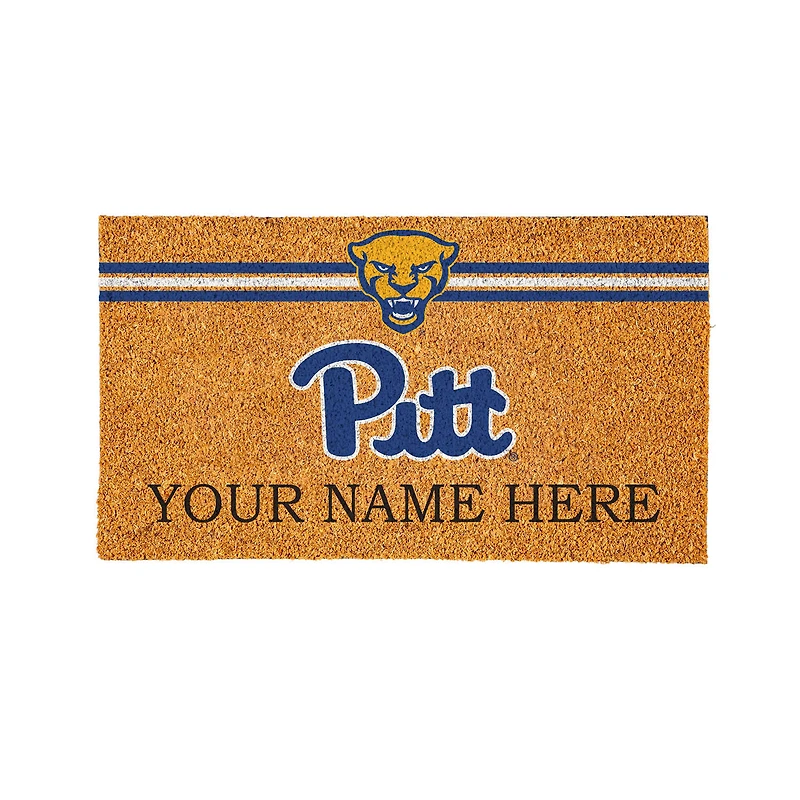 Pitt Panthers 28" x 16" Personalized Team Logo Outdoor Coir Mat