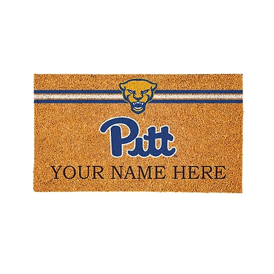 Pitt Panthers 28" x 16" Personalized Team Logo Outdoor Coir Mat